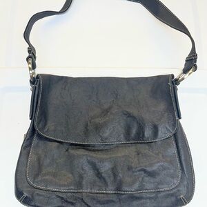 Talbots Black Leather Shoulder Bag